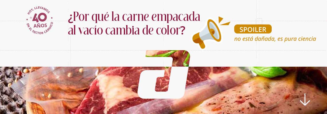 ¿Por qué la carne empacada al vacío cambia de color?