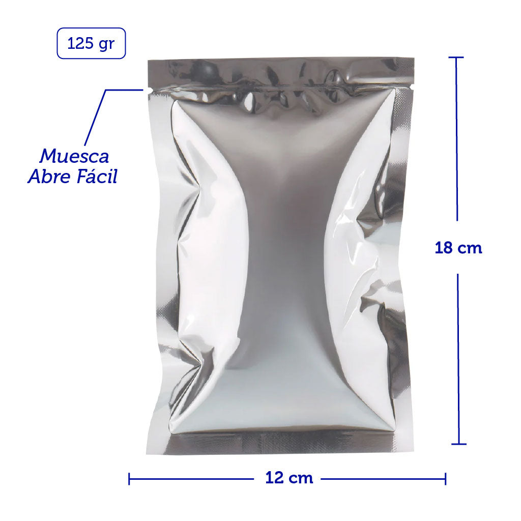 Bolsa Plana Metalizada