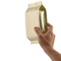 Bolsa de 250g para productos dorado