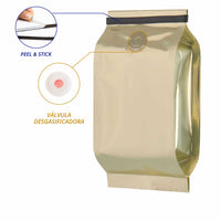 Bolsa para 500g de café y peel stick