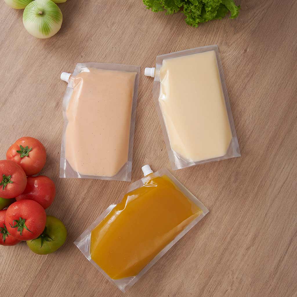 Empaque llenado por la válvula para salsas  