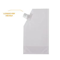 Empaque llenado por válvula para 500g