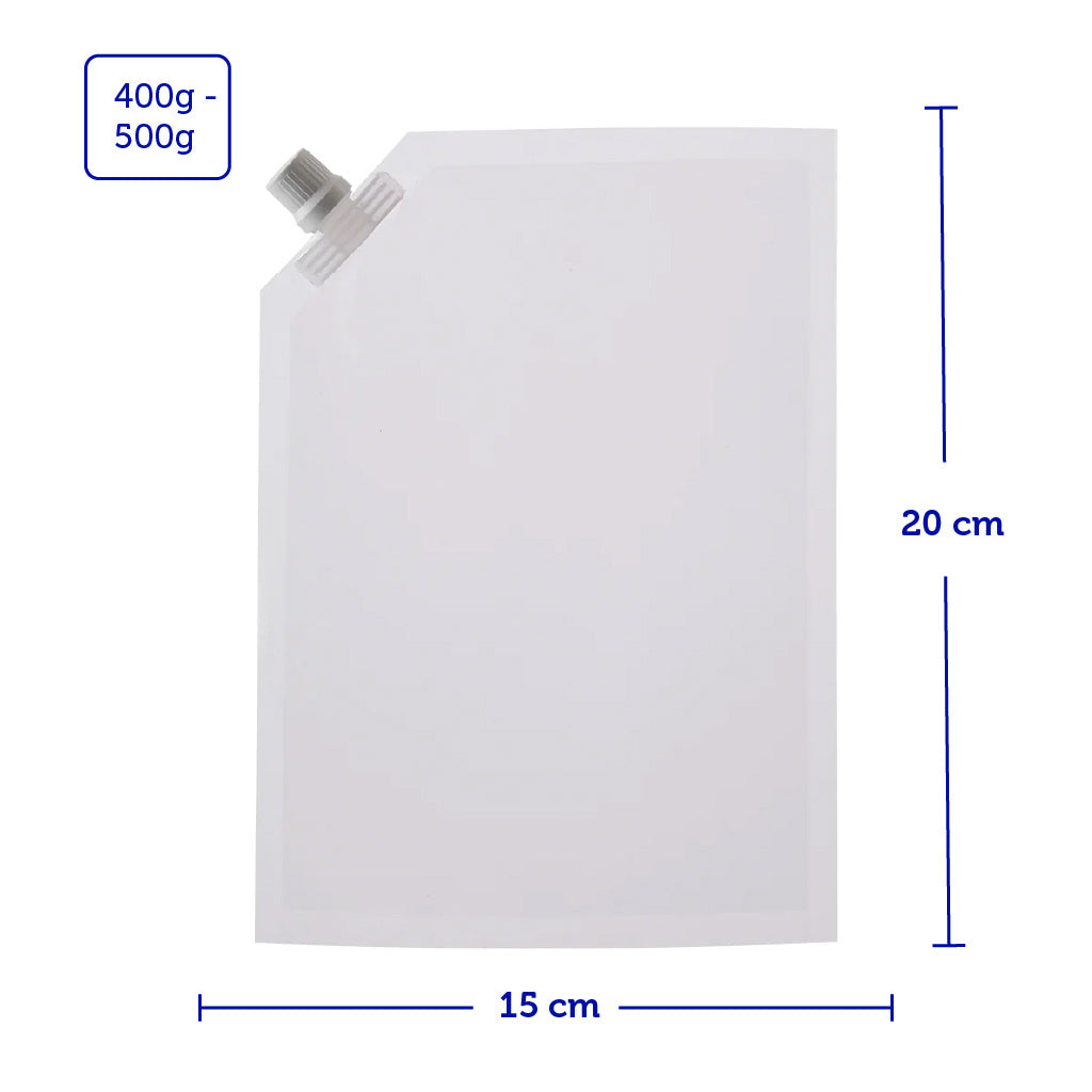 Bolsa Plana Transparente con Válvula (Llenado por el fondo de la bolsa)