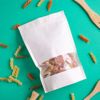Bolsa en papel con ventana para pastas