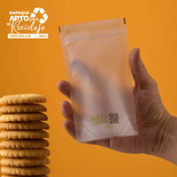 Bolsa flex up con zipper panadería reciclable 