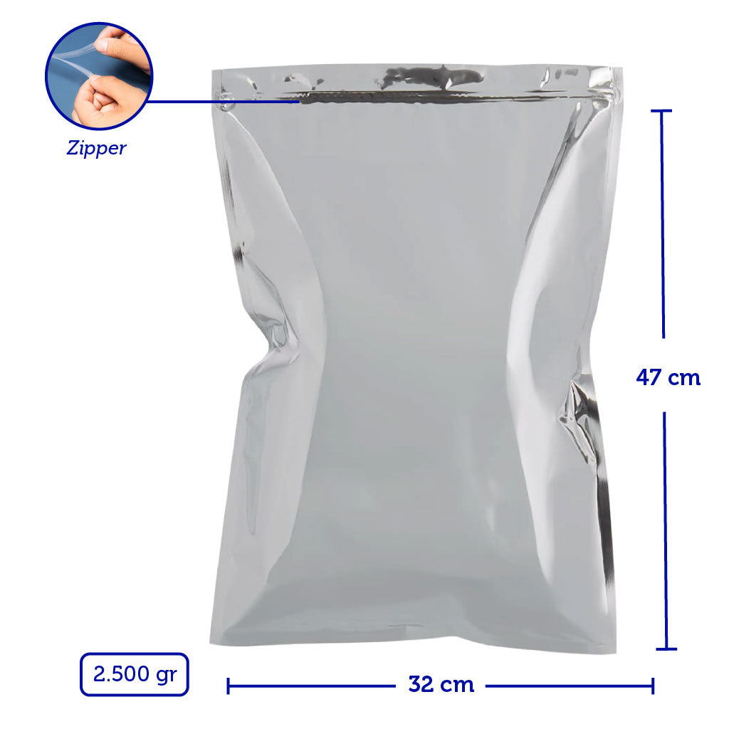 Bolsa Plana Metalizada