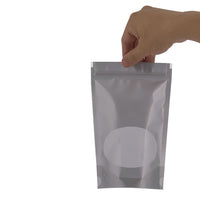 Bolsa metalizada con ventana en la parte frontal para galletas 