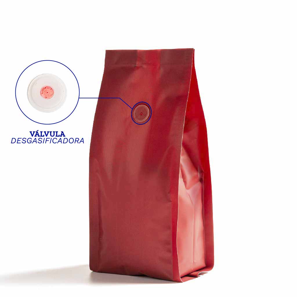 Empaque para cafe  reciplus color rojo
