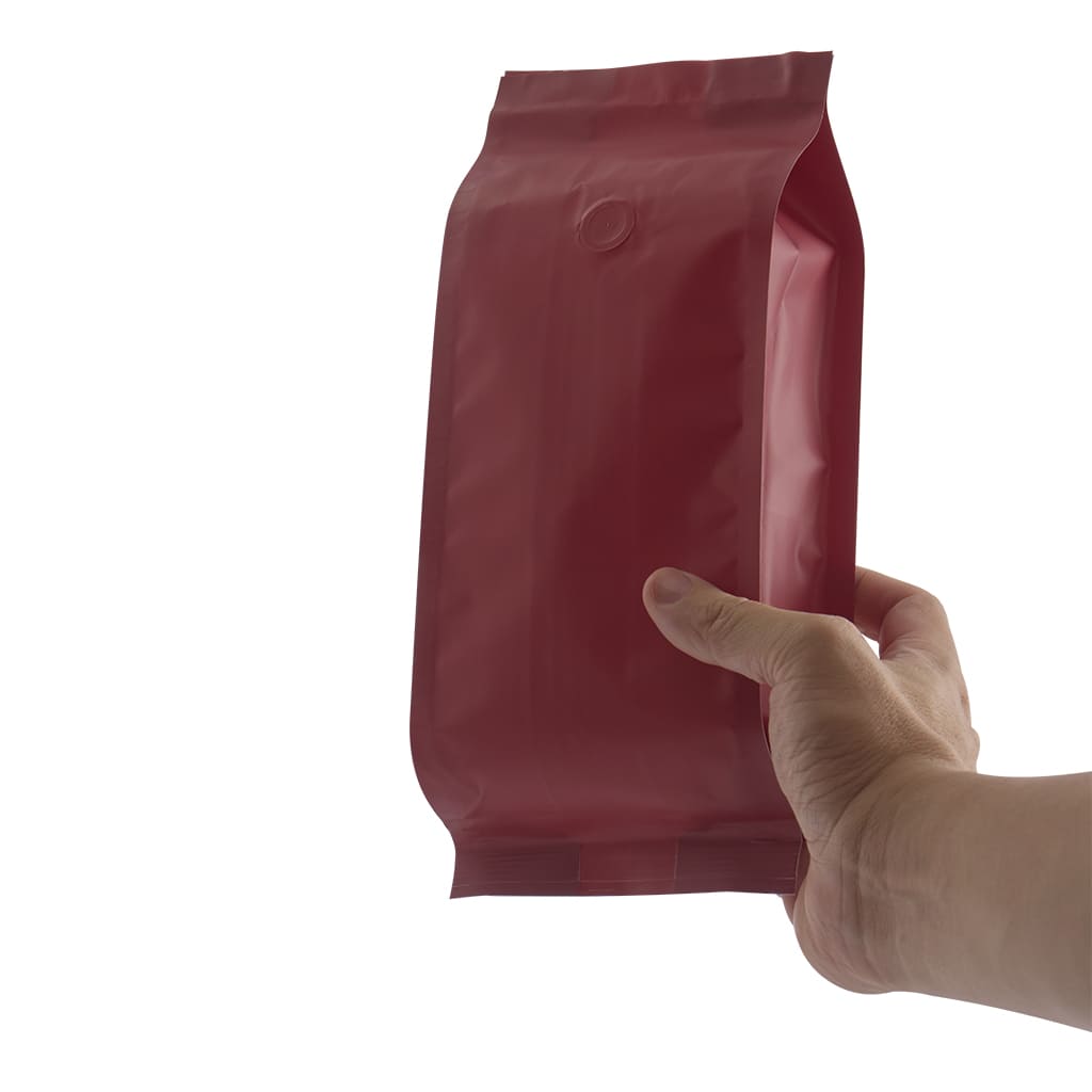 Empaque reciplus para cafe color rojo