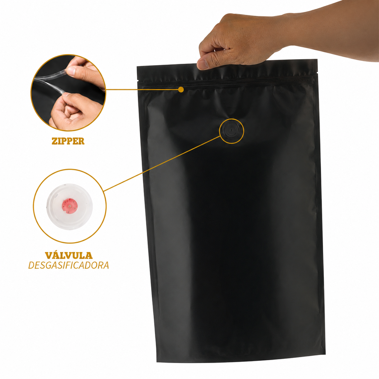 Bolsa Flex Up Negra Mate