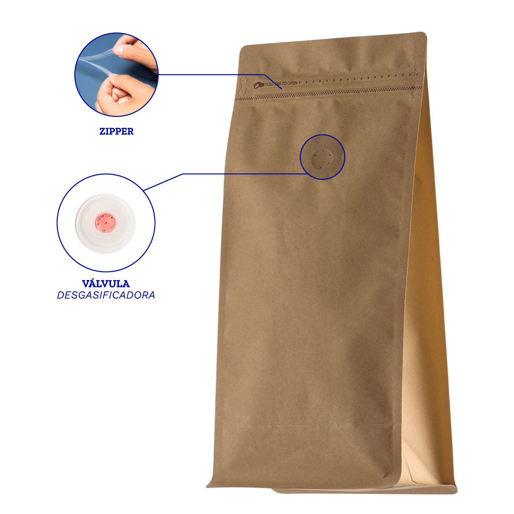 Bolsa  QUADSEAL Papel Kraft
