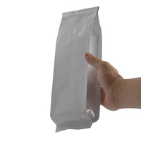 Bolsa  blanca para cafe de 500 gr
