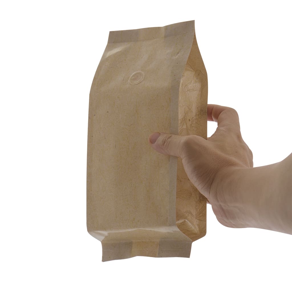 Bolsa con válvula cafe