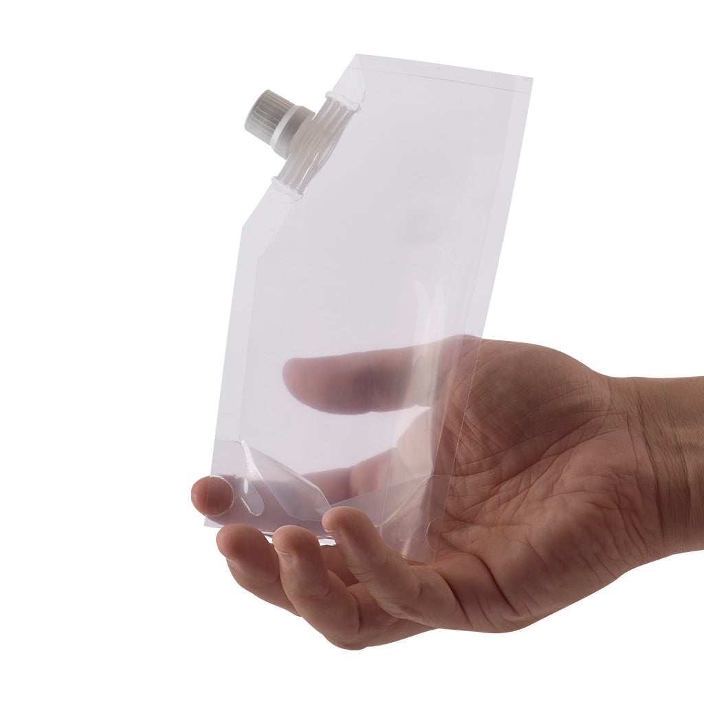 Bolsa transparente con válvula para alimentos pastosos 