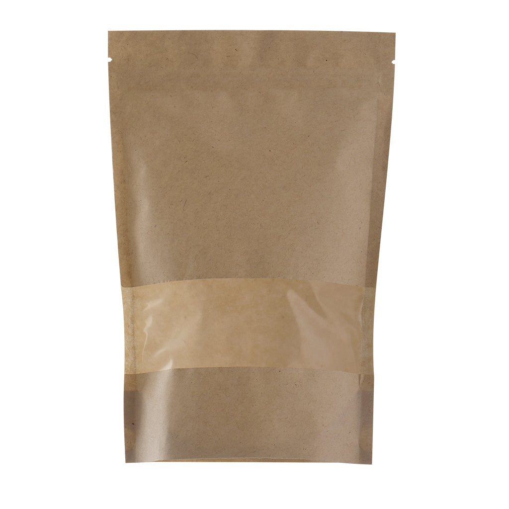 Empaque de papel con ventana para que se vea galletas con zipper