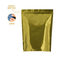 Bolsa flex up dorado para cafe de 500 gr