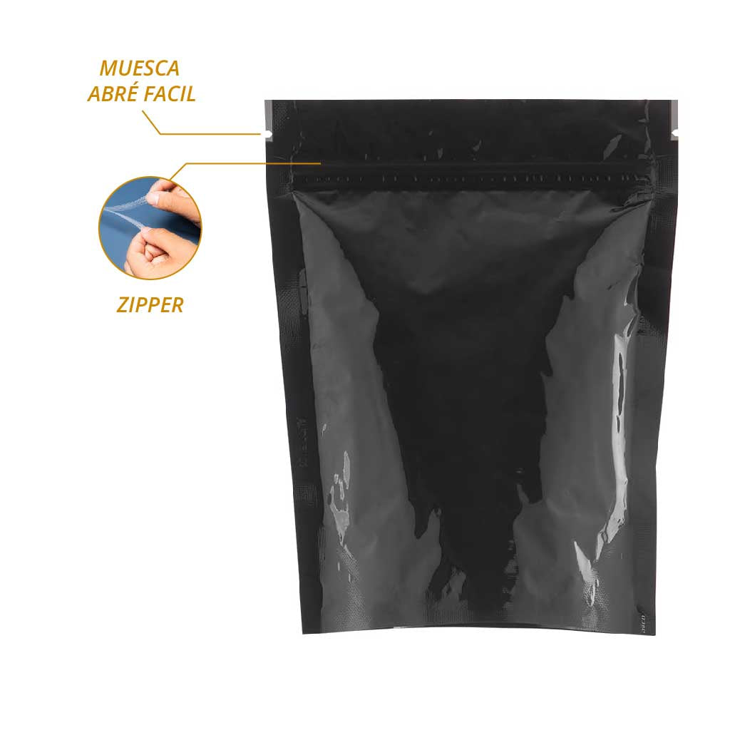 Bolsa con barrera a la luz con zipper 