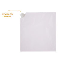 Bolsa para llenar por la válvula  38 mm para  10 litros 