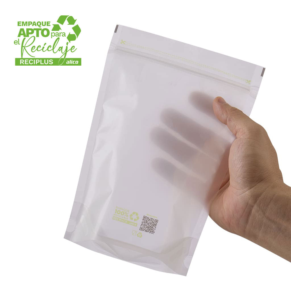 Bolsa reciclable con zipper  frutos secos