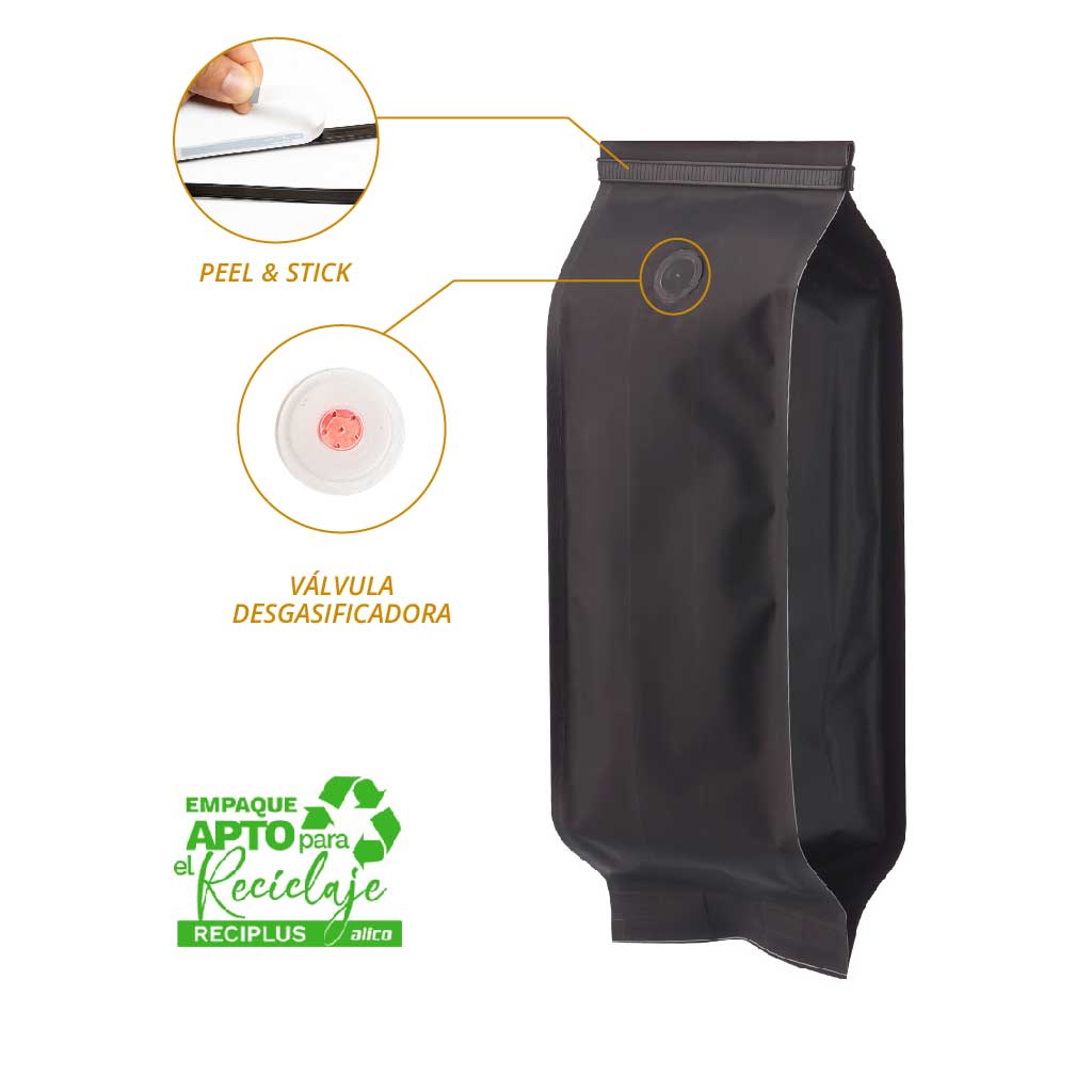 Bolsa cuatro selles RECIPLUS Negra Mate