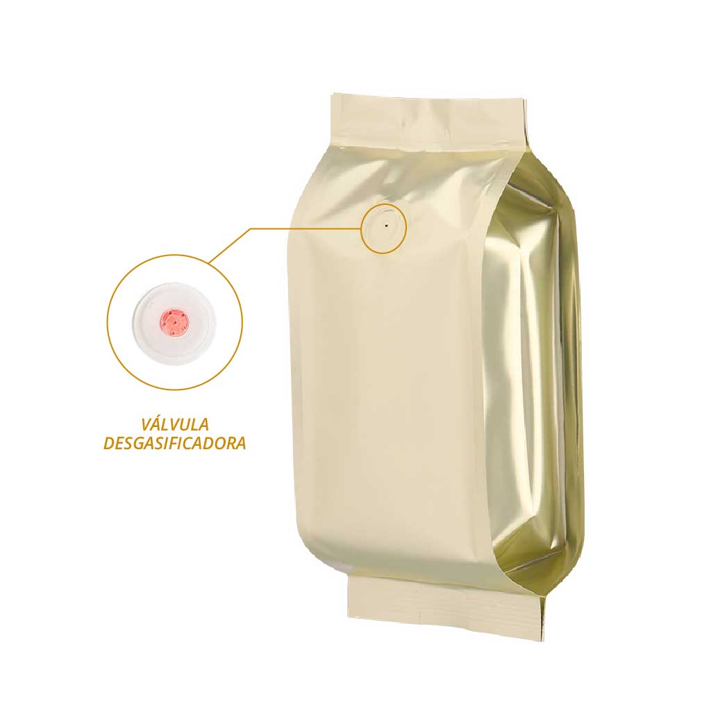 Foto bolsa dorada café