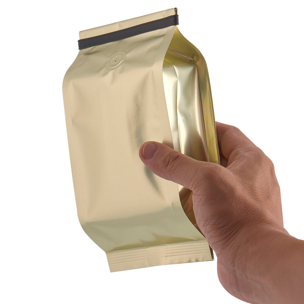 Bolsa para cafe de 500g con válvula y peel stick
