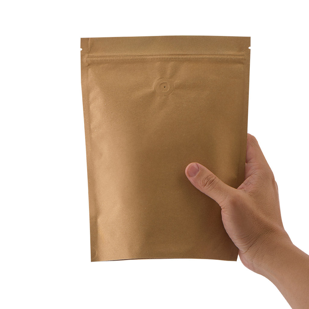 bolsa de papel con válvula para café