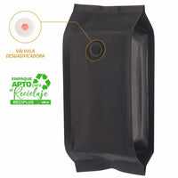 empaque con valvula para gases de cafe