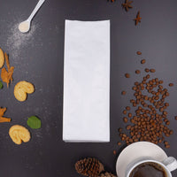 Bolsa  color blanco para granola harina cacao café
