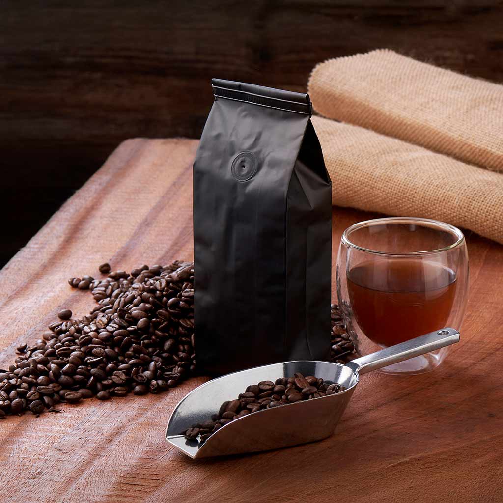 Empaque con válvula para café