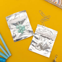 bolsa metalizada para kit de oficina snacks