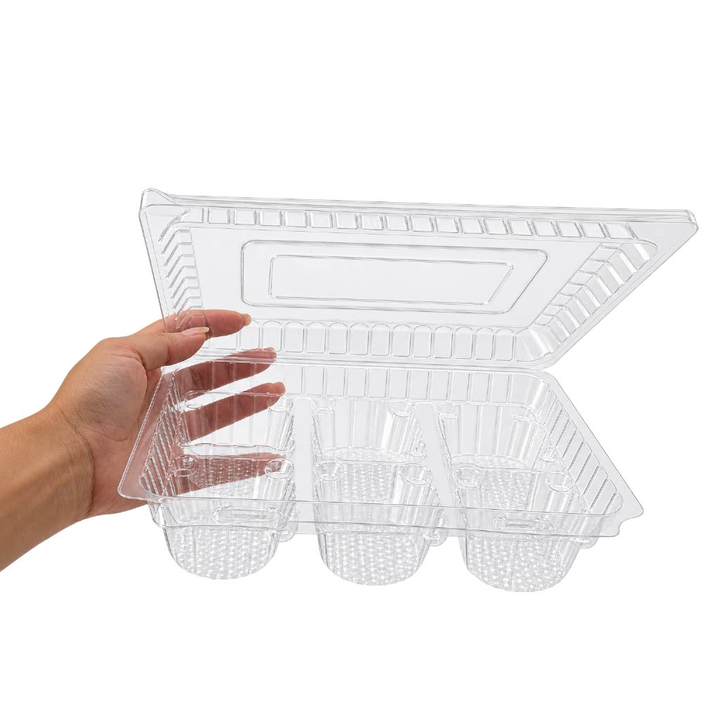 Contenedor Estuche Para Muffins  X 6 Tapa Baja AL -10C