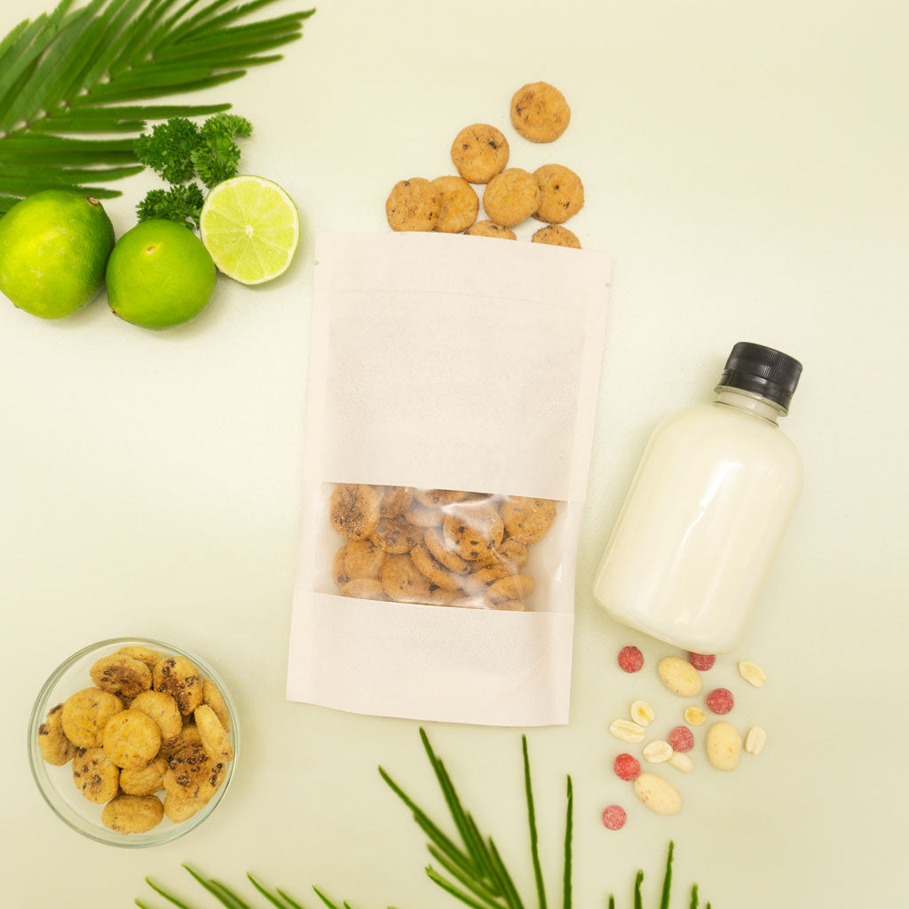 empaque de papel con ventana para galletas