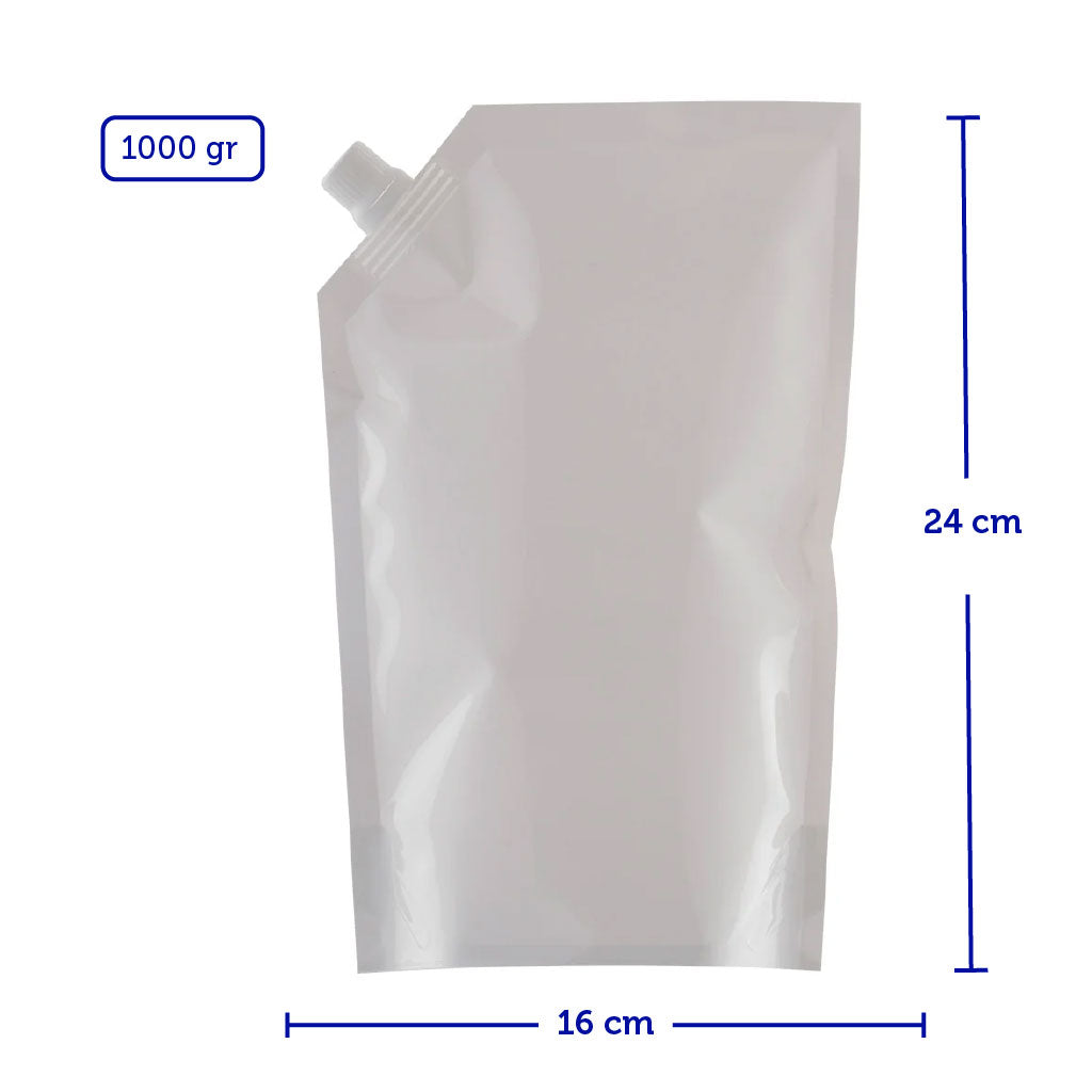 Bolsa Blanca Flex Up  (Llenado por la válvula), Paquete por 200 unidades