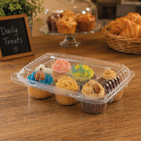 Contenedor Estuche Para Muffins  X 6 Tapa Baja AL -10C