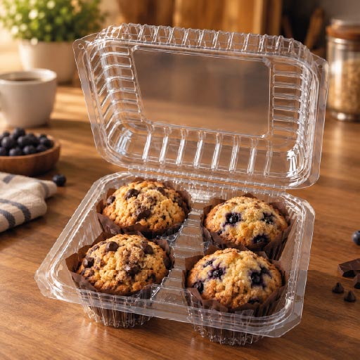 Contenedor Estuche AL -53 MUFFINS X 4